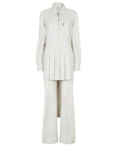 fendi pants white|Fendi jumpsuit women's.